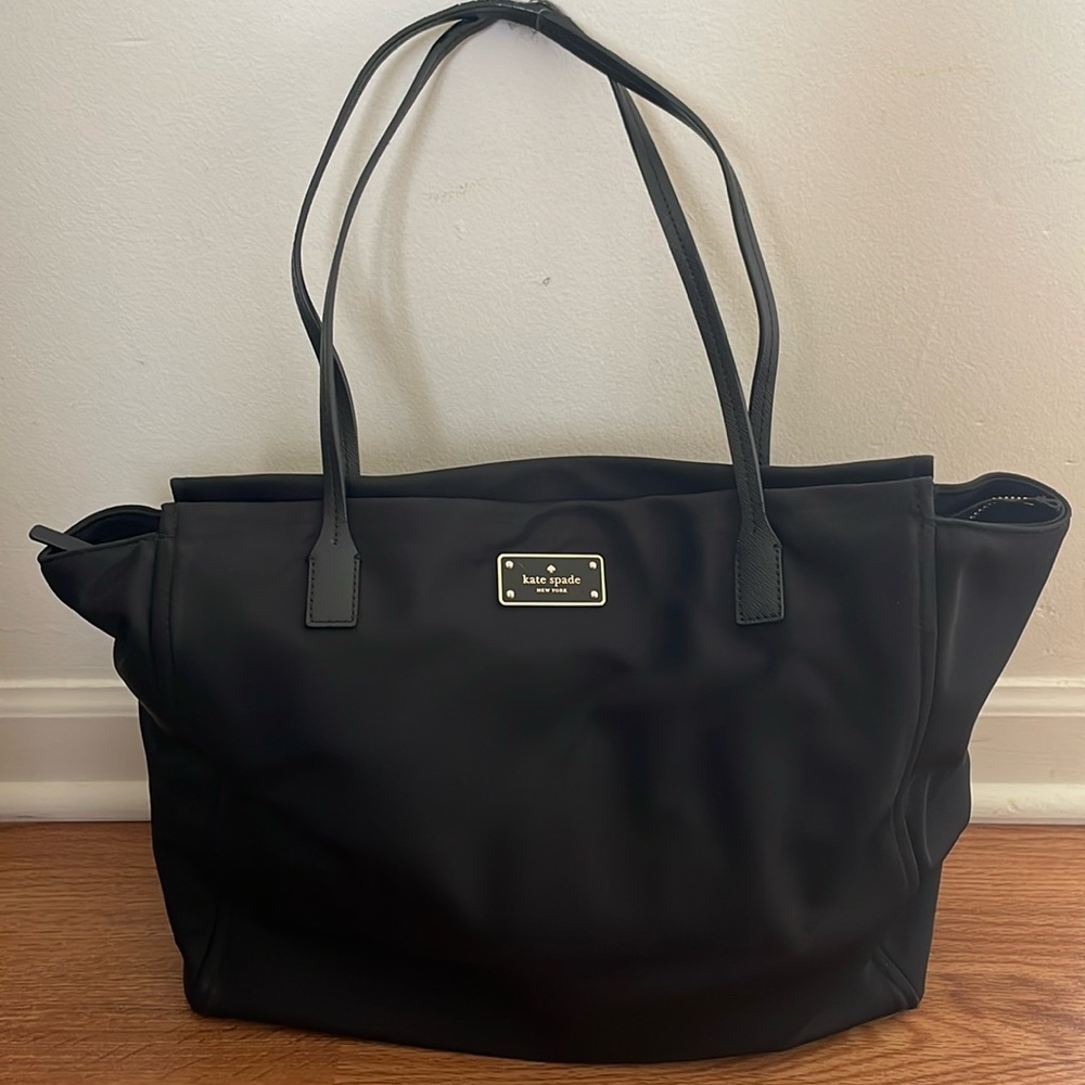 Kate Spade Black Nylon Tote Bag